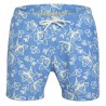Blue cornflower men's swim shorts - Montauk 2507 White flowers