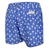 Badeshort Herren blau weiße Palmen Druck